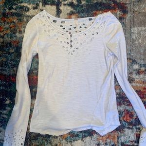 Free People Shirt Tunic White Small